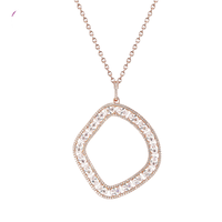Derniers bijoux en argent sterling 925 plaqué or 18 carats avec pendentifs uniques en pierre principale en zircon pour cadeaux