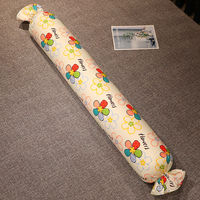 Produit le plus vendu sur Alibaba pour les jouets pour enfants aux États-Unis : Oreiller en peluche long en forme de bonbon, échantillon rapide, oreiller en peluche personnalisé