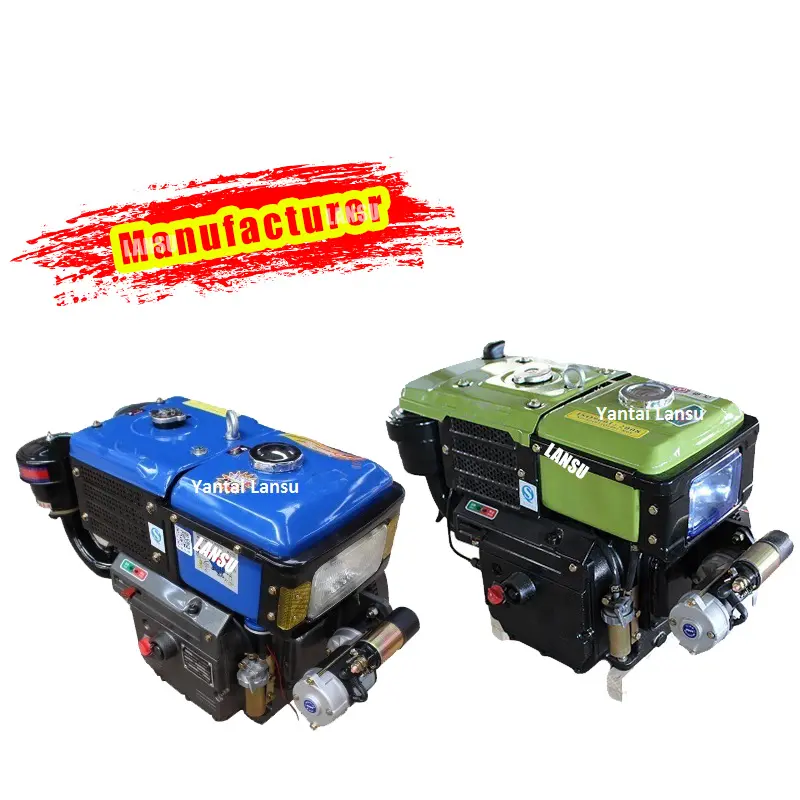 Diesel Engine Single Cylinder Manual or Electric Start Air Cooled 4-Stroke Diesel Engine Used for Water Pump/Genset/Road Cutter