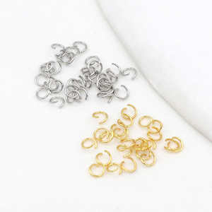 เหล็กไทเทเนียมเคลือบสีคงทน พร้อมห่วงลวดทอง 18K ห่วงเล็กป้องกันการดึงแบบละเอียดพิเศษ 14K สำหรับเชื่อมต่อโซ่ DIY - Product Image 4