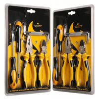 Kit de réparation industriel 6 pièces : tournevis, pinces, clé à molette – Ensemble d'outils manuels de haute qualité, pratique à transporter