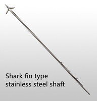 Tiges de lance en acier à ressort et acier inoxydable de 6 mm/6,5 mm/7 mm/7,5 mm/8 mm, type aileron de requin ou à encoches, pour la pêche sous-marine.