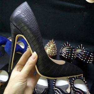 Chaussures compensées personnalisables à talons fins et solides pour femmes, tendance estivale, grandes tailles 44 - Product Image 2