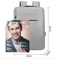 Sac à dos pour ordinateur portable avec logo personnalisé, chargement USB, résistant à l'eau, pour voyages d'affaires, école, hommes et femmes
