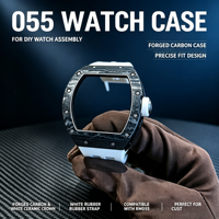Montre mécanique squelette en fibre de carbone de haute qualité avec verre saphir, montre automatique de luxe pour homme, mode et affaires