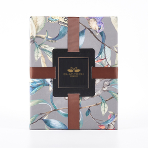 Juego de fundas de edredón de satén, ropa de cama con estampado de flores, Algodón puro largo, 300TC, 60S, tejido 100% de algodón, 60, 4 Uds. - Product Image 1