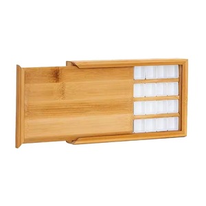 Boîte à <span class=keywords><strong>palette</strong></span> en <span class=keywords><strong>bois</strong></span> pour aquarelle avec tiroir coulissant, plateaux <span class=keywords><strong>de</strong></span> peinture portables pour voyage - Product Image 1