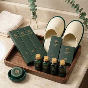 Set de Artículos de Aseo Desechables Personalizados para <span class=keywords><strong>Hoteles</strong></span>: Kit Completo de Amenidades para Baño para <span class=keywords><strong>Hoteles</strong></span> de Lujo y Viajes - Product Image 1