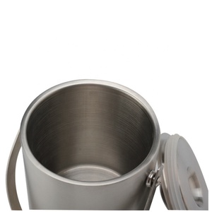 ถังน้ำแข็งสแตนเลสผนังสองชั้นมีฝาปิดตักที่คีบถังน้ำแข็งฉนวน - Product Image 6