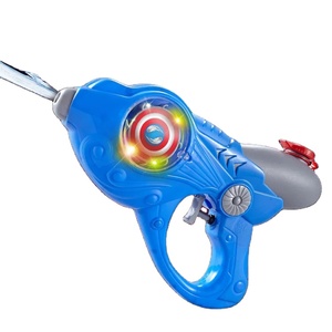 Con iluminación Niños Verano Pistola de agua de plástico barata Juguetes de playa 26 <span class=keywords><strong>cm</strong></span> Pistola de agua giratoria de 4 colores Juguete - Product Image 2
