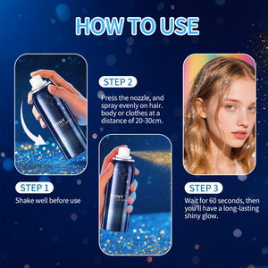 <strong>Hair</strong> Shimmer <strong>Spray</strong> Factory Wholesale Party Makeup Shiny Sliver Gold <strong>Purple</strong> Glitter Powder Setting <strong>Spray</strong> - Product Image 4