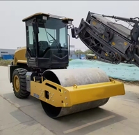Machine à rouleaux compresseurs routiers diesel 8 tonnes de marque chinoise renommée XS85J à tambour unique