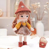 Fait à la main Unique Art Crochet Clown Sorcière Halloween Poupée Personnalisable Polyester Tissé Couture & Tissage Jouets Cadeau De Maternité