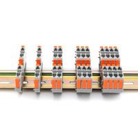 Bloc de bornes DIN à installation rapide 2,5 mm 24 A 250 V en PA66, conception enfichable pour applications de compteurs d'énergie