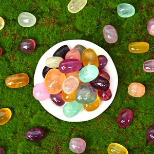 Оптовая продажа, разноцветный хрустальный камень, полированный, лечебный, флюоритовый камень для украшения - Product Image 5