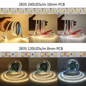 DC 12V 24V 2835 SMD 240Leds/<span class=keywords><strong>m</strong></span> 10mm 5M 10M yüksek güç yüksek lümen esnek Led ışık şeritler beyaz sıcak beyaz Led şerit dekorasyon - Product Image 6