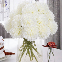 Kimuras Cabin 20 fleurs artificielles en soie de chrysanthème de 28 cm pour mariage/fête, décoration de la maison/de la table, remplissage de vase (blanc)