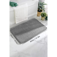 Neptun Anthracite Plush Diatom Bath Mat Washable 25mm Soft Polyester Cotton Back Non Slip Hotel Wholesale Custom Size OEM Water