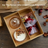 Ensemble cadeau de bougies aromatiques en cire de soja faites à la main, dans un bocal en verre, bougie parfumée, décoration de luxe pour la maison, cadeau de mariage, cadeau d'anniversaire