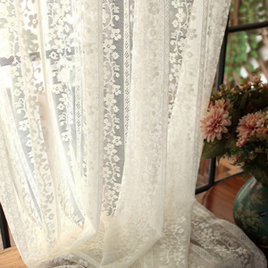 Design Wedding Jacquard Living Room Floral Lightweight <strong>Spot</strong> Elegant Bedding Sheer Curtain <strong>Fabric</strong> White - Product Image 3