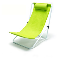 Chaise pliante de plage d'extérieur, fauteuil inclinable portable à dossier bas pour le camping, les loisirs, la plage, le bureau et la pause déjeuner