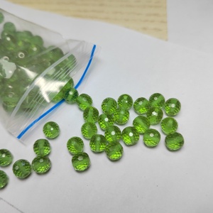 Commercio all'ingrosso 6mm- 12mm sfera con foro pieno sfaccettato taglio sintetico Zultanit/colore cambiare perline di pietra allentata - Product Image 2