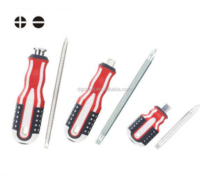 Tournevis à cliquet à fente magnétique 2 voies à double usage CRV Phillips et tête fendue avec drapeau américain - Product Image 3