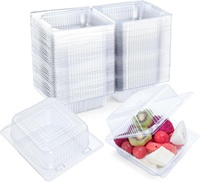 Récipients à gâteaux en plastique avec couvercle porte-cupcake transparent pour fournitures de boulangerie pour salades pâtes gâteau fruits légumes