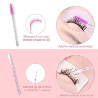 Kit d'outils pour extensions de cils avec boîte à cils réutilisable en plastique transparent, brosse à cils portable et patchs d'isolation