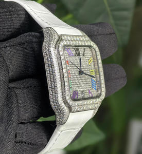 Orologi Meccanici Automatici da Uomo con Diamanti Moissanite, <span class=keywords><strong>Orologio</strong></span> Meccanico Placcato <span class=keywords><strong>Oro</strong></span> Rosa con Moissanite - Product Image 4