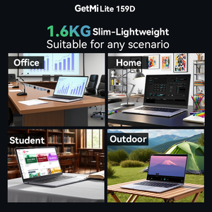 Getmi Lite 157D AMD Ryzen 5 3500U แล็ปท็อปธุรกิจ15.6นิ้วจอแสดงผล FHD 16GB RAM 32GB RAM 1TB 2TB SSD Type C ชาร์จเร็ว - Product Image 3