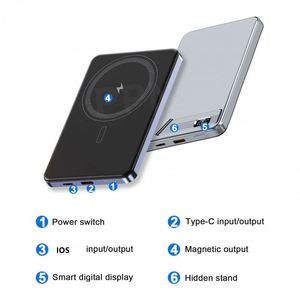 Chargeur de téléphone magnétique ultra-mince Qi2 en aluminium 10000 mAh Power Bank - Product Image 5