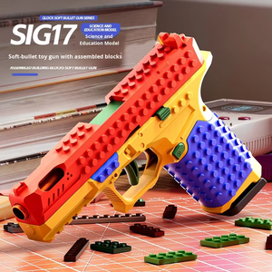 Giocattolo di Costruzione Fai-da-Te, Pistola SIG17 con Espulsione Automatica del Bossolo, Proiettili Morbidi <span class=keywords><strong>in</strong></span> Plastica per Bambini - Product Image 4