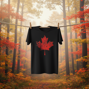 T-shirt vintage Canada Maple Leaf pour hommes, design noir et rouge - Product Image 3