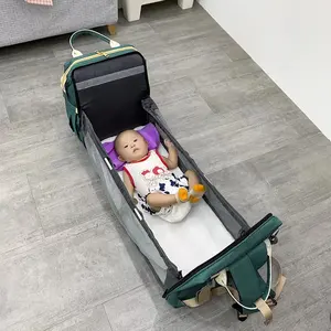 Everystep Baby Bag Organizer Tas Popok Tas Mama untuk Bayi, Tempat Tidur dengan Shading USB Outing Multifungsi Bayi Ransel