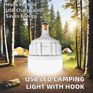 USB Rechargeable <b>Portable</b> Camping Light Multi-Functional Outdoor Home Hook with LED Bulb Made of Plastic - Product Image 3