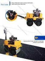 Compacteur vibrant micro : Compacteur routier à double tambour avec frein de pompe hydraulique pour asphalte et terrains restreints