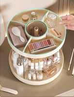 Organisateur de maquillage cosmétique transparent de bureau support de rangement rotatif pour pinceaux de maquillage rouge à lèvres autres essentiels-coiffeuse