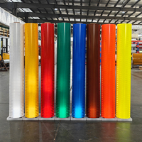 Lámina Reflectante Prismática de Grado HIP para Señalización Vial, Impresión con Tinta Eco Solvente Permanente, Material de Vinilo, ASTM D4956