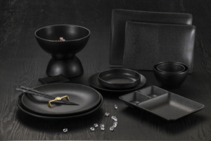 2025 <span class=keywords><strong>nuovo</strong></span> Design opaco 3-Grid diviso melamina piatto salsa piatto antipasto Hot Pot fritti Malatang Sushi piatto ristorante asiatico - Product Image 3