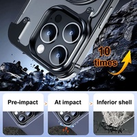 Coque magnétique premium pour iPhone 15 Pro Max, nouveau design tendance, accessoire de téléphone portable en métal