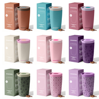 Mug de voyage isotherme en acier inoxydable 304 de qualité alimentaire, personnalisé, 350 ml, avec couvercle anti-fuite, pour le camping, le bureau et les repas.
