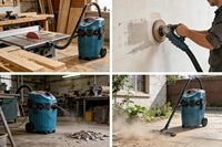 Aspirateur industriel électrique neuf, forte aspiration 19KPa, 1400W, filaire, sans sac, capacité 35L, système cyclonique double intégré