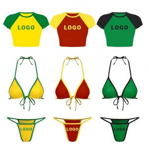 Nuevo Bikini de Dos Piezas con Logotipo Personalizado a Precio de Fábrica, Secado Rápido, Spandex/Poliéster, Sujetador Push-Up con Tirantes en V - Product Image 4