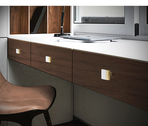 Modern Simple Furniture Cabinet Handle Kitchen <strong>Drawer</strong> Zinc Alloy Double Tone Wardrobe Bedroom Bathroom Mall - Product Image 5