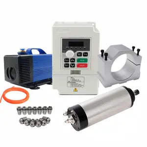 Kit motor do eixo, er11 24000rpm água resfriado 80mm 1.5kw fresagem com conversor de frequência para o roteador cnc