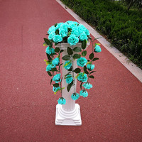 Pot de fleur en plastique de style européen colonne romaine décoration de toile de fond extérieure de jardin de mariage piliers romains support floral