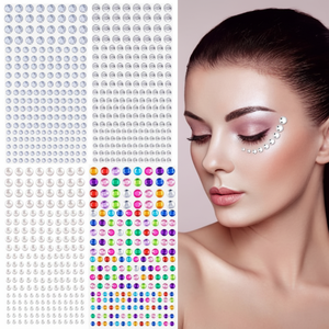 Autocollant de bijou en cristal époxy 3D Autocollant de bijou décoratif pour visage TY37 - Product Image 1