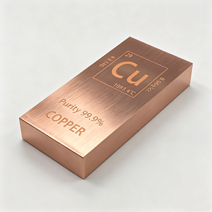 Barre d'investissement en cuivre rouge T2, lingot de cuivre de haute pureté 99,99% - Product Image 2