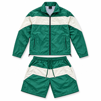 Ensemble de survêtement en nylon pour homme, veste coupe-vent légère et short, style rétro, streetwear sportif, tenue deux pièces pour l'été